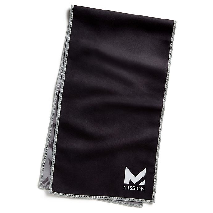 slide 1 of 2, Mission HydroActive On-the-Go Cooling Towel - Black, 1 ct