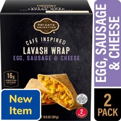 Private Selection Cafe Inspired Egg Sausage & Cheese Lavash Wrap