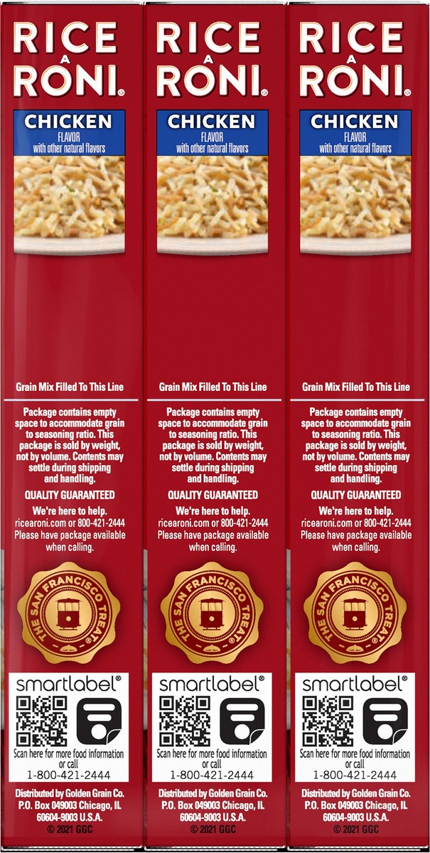 slide 6 of 6, Rice-A-Roni Rice, Chicken Flavor, 3 ct