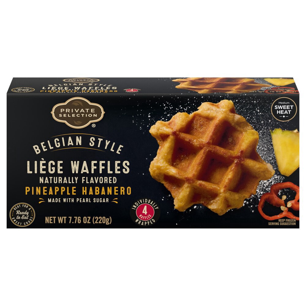 slide 2 of 4, Private Selection® Belgian Style Pineapple Habanaro Liege Waffles, 7.76 oz