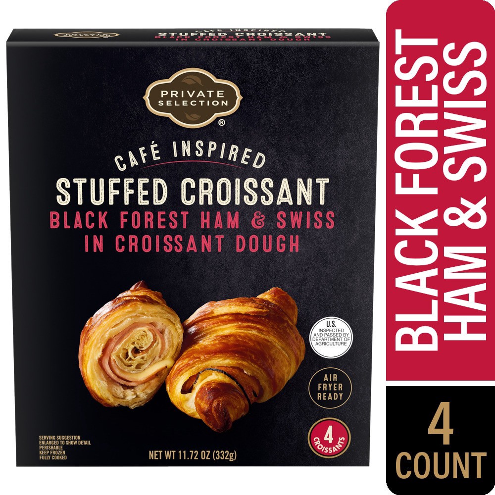 slide 1 of 3, Private Selection® Cafe Inspired Black Forest Ham & Swiss Stuffed Croissant, 11.72 oz