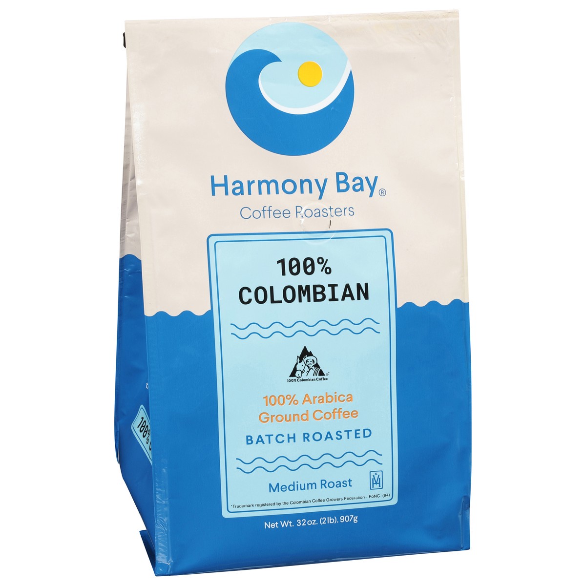 slide 3 of 10, Harmony Bay Medium Roast Ground 100% Colombian Coffee- 32 oz, 32 oz