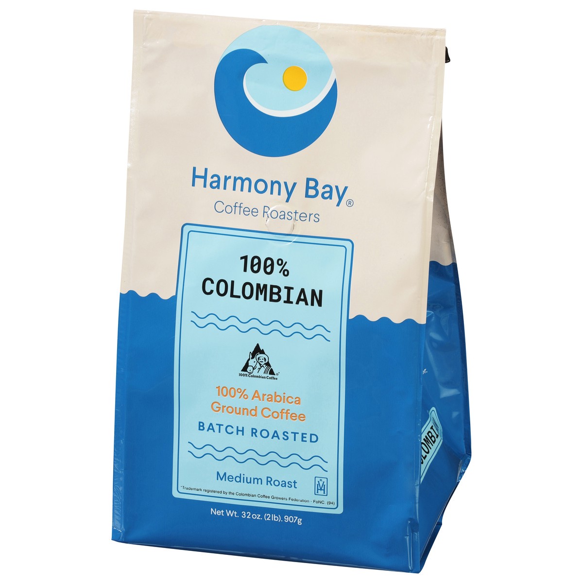slide 4 of 10, Harmony Bay Medium Roast Ground 100% Colombian Coffee- 32 oz, 32 oz