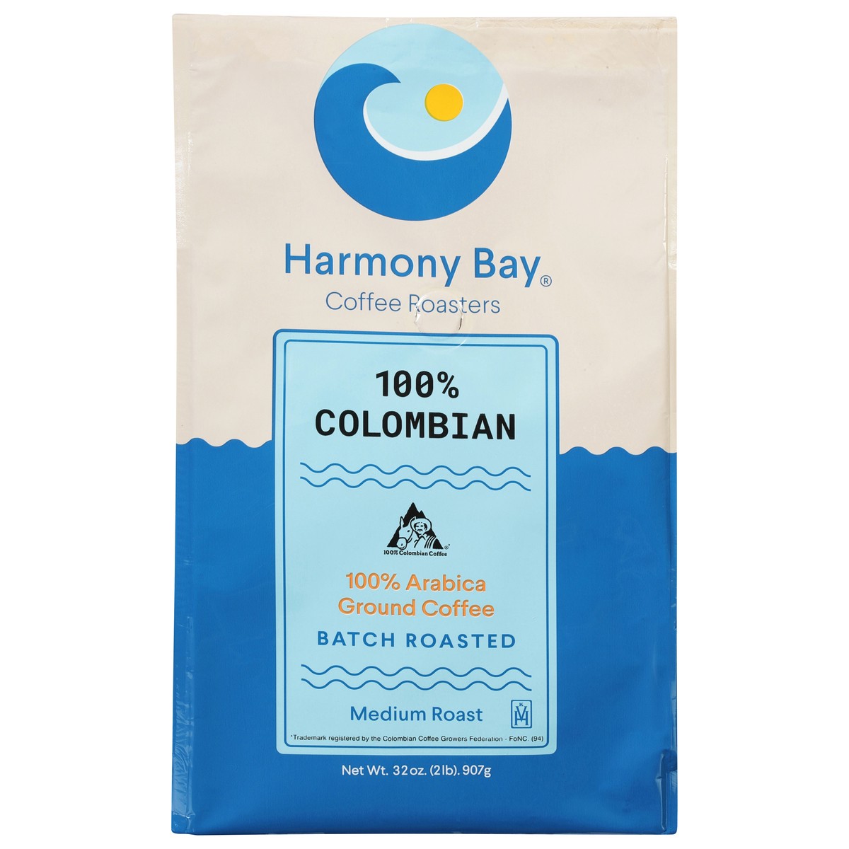 slide 8 of 10, Harmony Bay Medium Roast Ground 100% Colombian Coffee- 32 oz, 32 oz