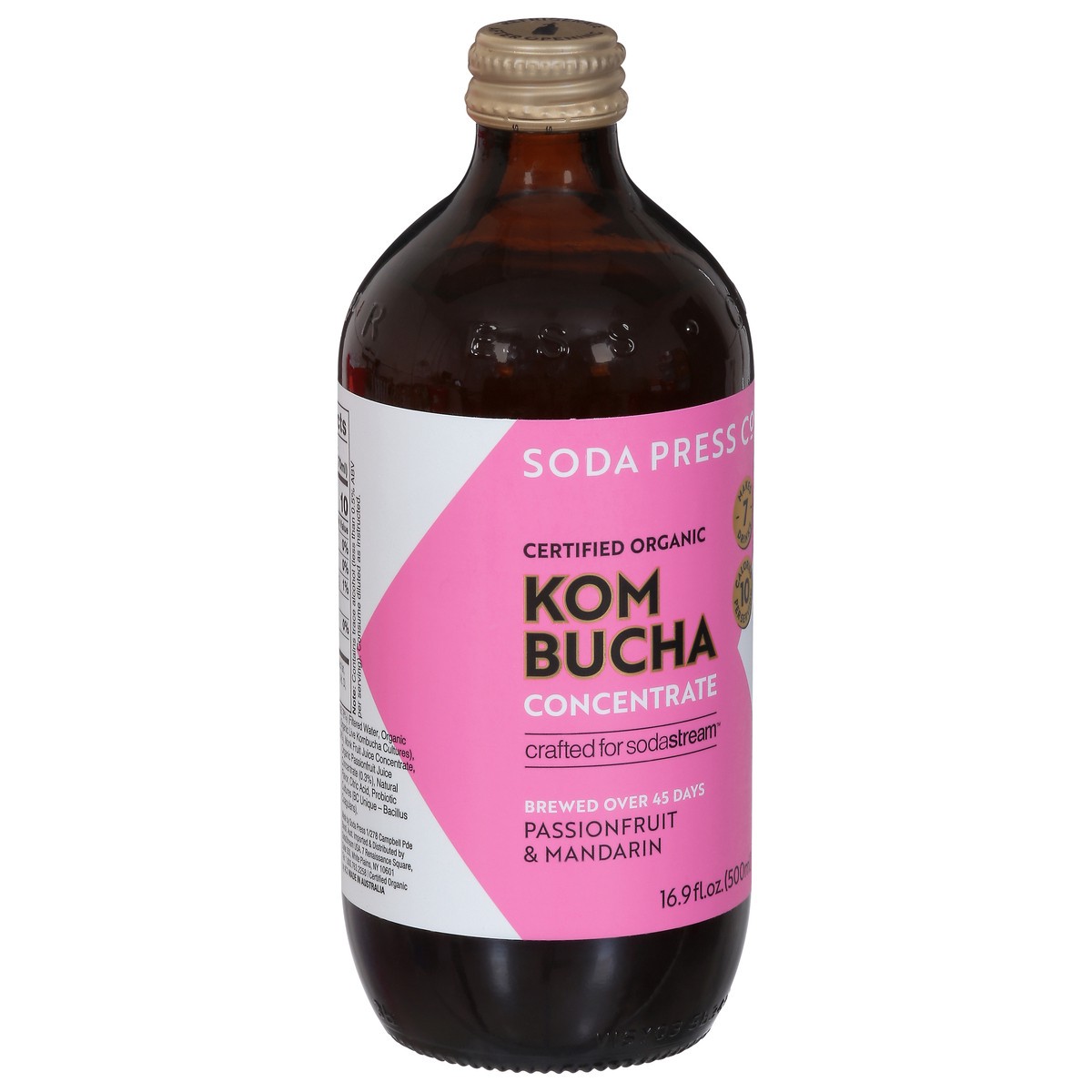 slide 9 of 9, Soda Press Co. Organic Passionfruit & Mandarin Kombucha Concentrate 16.9 fl oz, 16.9 fl oz