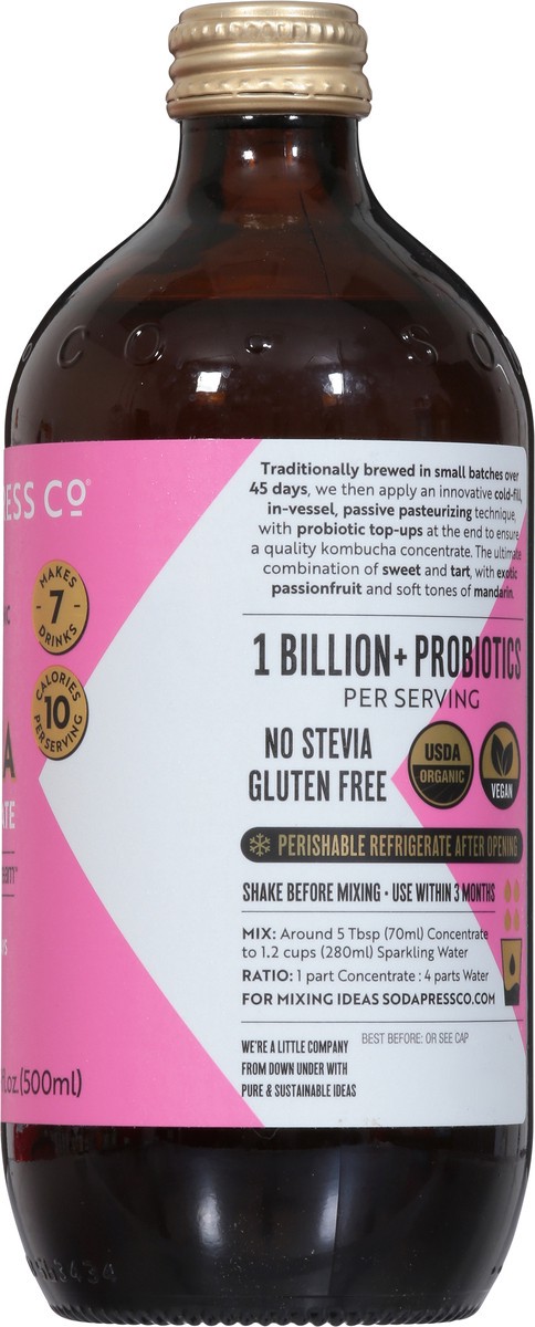 slide 4 of 9, Soda Press Co. Organic Passionfruit & Mandarin Kombucha Concentrate 16.9 fl oz, 16.9 fl oz