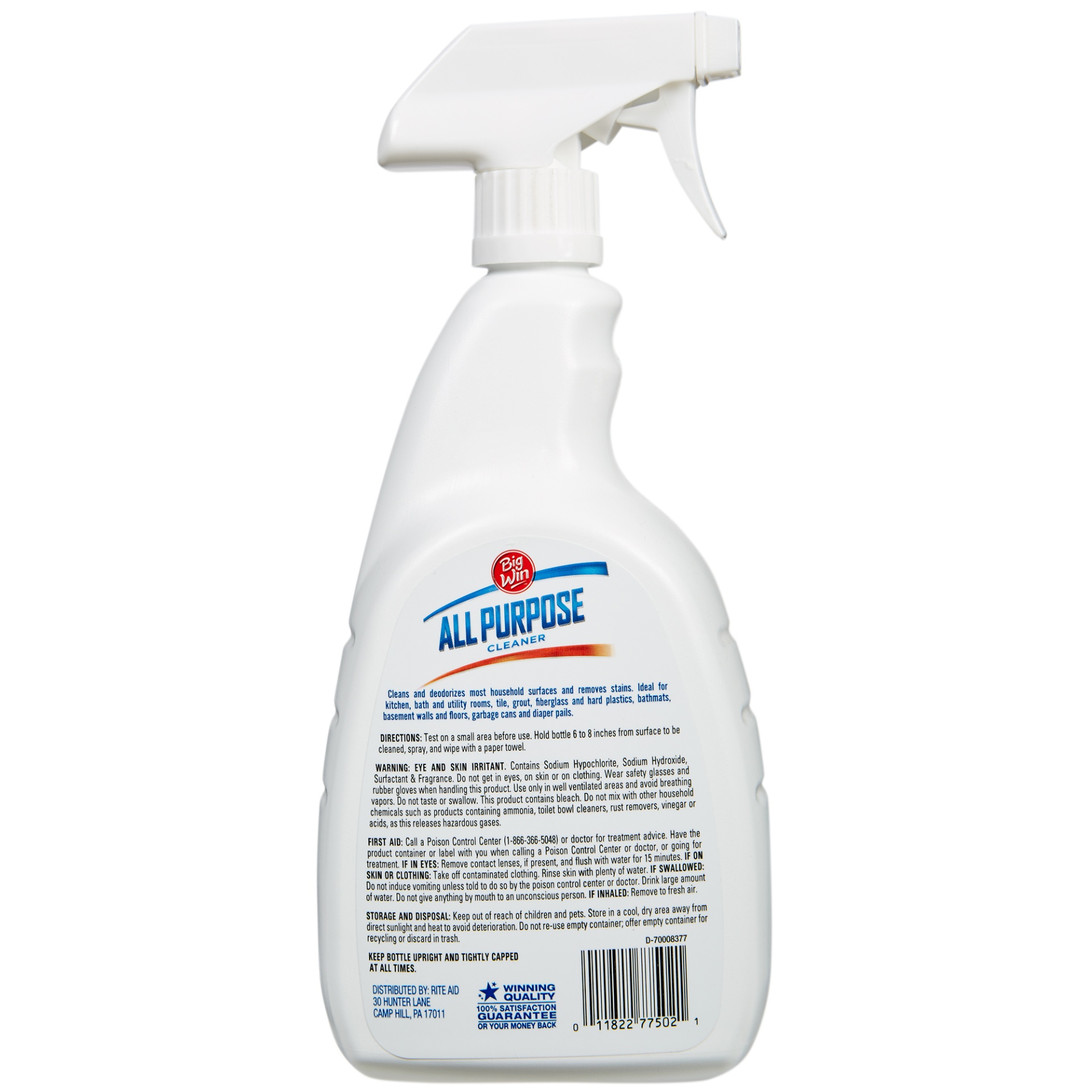 slide 3 of 3, Big Win All Purpose Cleaner with Bleach, 32 fl oz