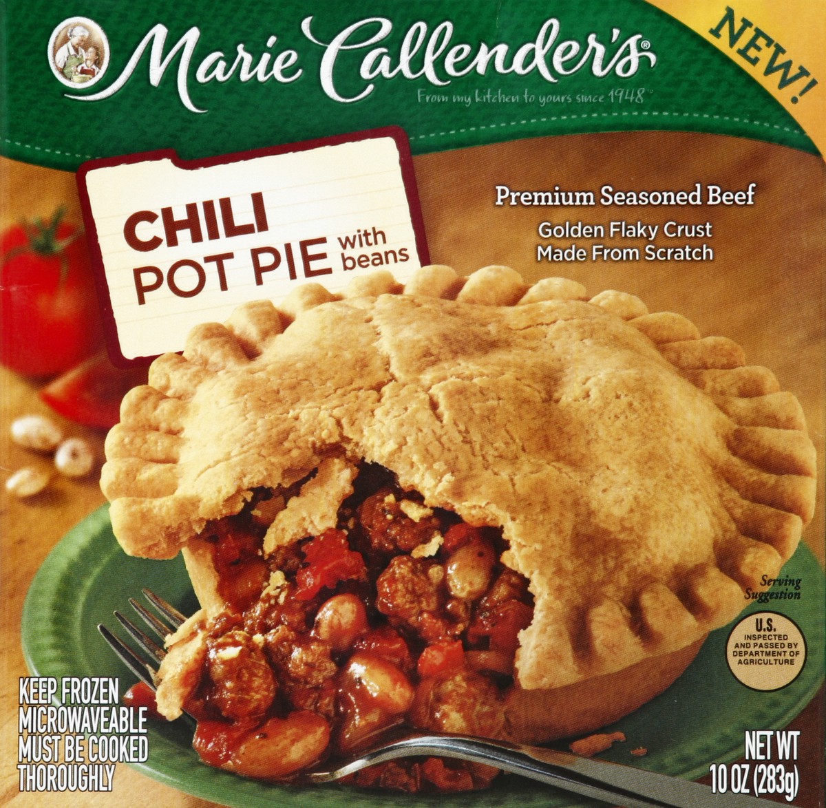 slide 2 of 4, Marie Callender's Marie Callender''s Frozen Meal, Chili Pot Pie, 10 Ounce, 10 oz