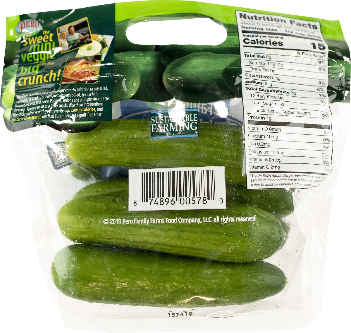 slide 11 of 12, Pero Family Farms Mini Cucumbers 16 oz, 16 oz