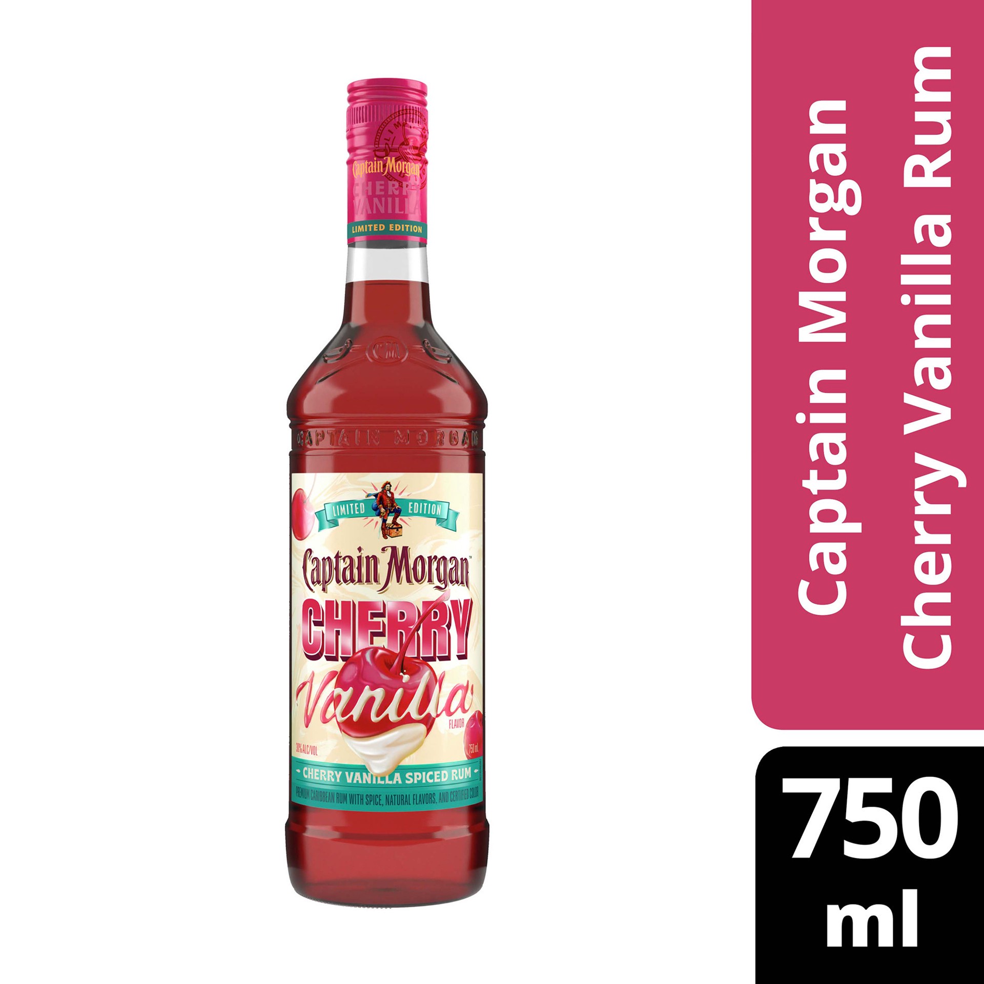 slide 2 of 6, Captain Morgan Cherry Vanilla Pet, 750 ml