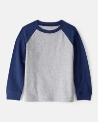 Carter's Toddler Boy Long-Sleeve Raglan Tee - Grey Grey 5T