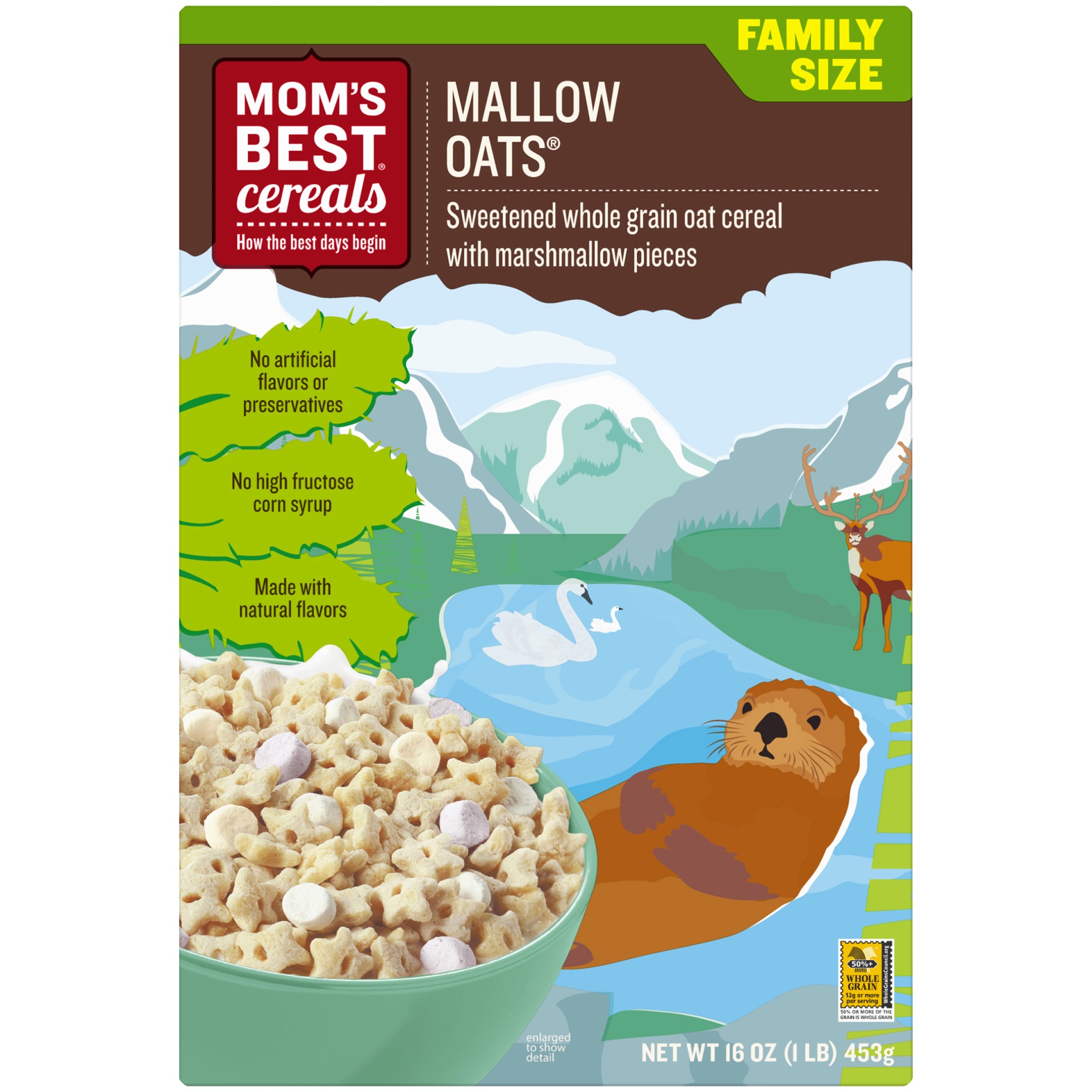 slide 1 of 1, Mom's Best Mallow Oats Cereal, 16 oz