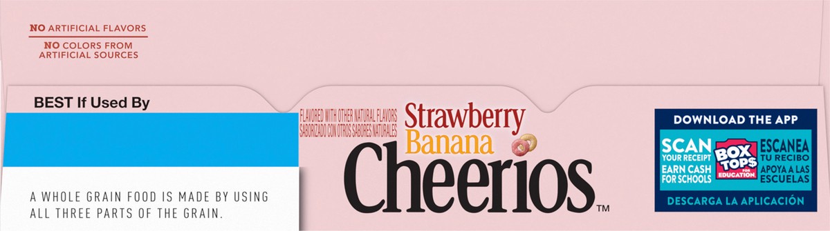 slide 7 of 13, Cheerios Strawberry Banana Cheerios, Heart Healthy Cereal, Large Size, 14.9 OZ, 14.9 oz