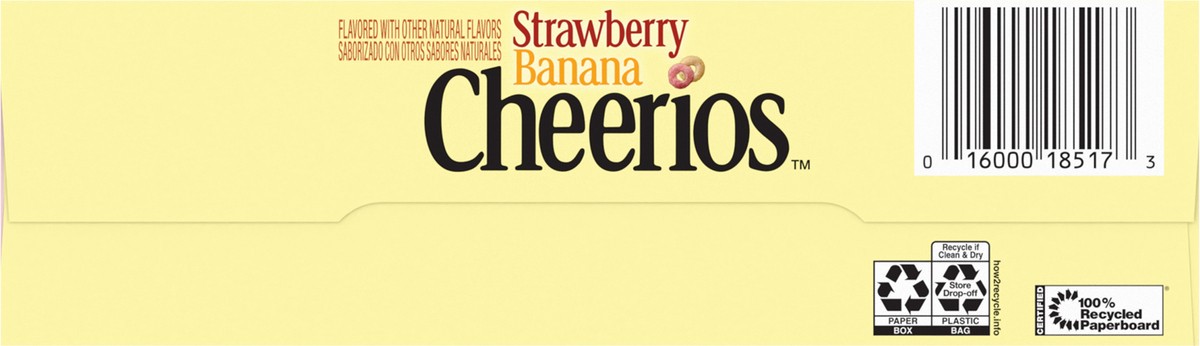 slide 8 of 13, Cheerios Strawberry Banana Cheerios, Heart Healthy Cereal, Large Size, 14.9 OZ, 14.9 oz