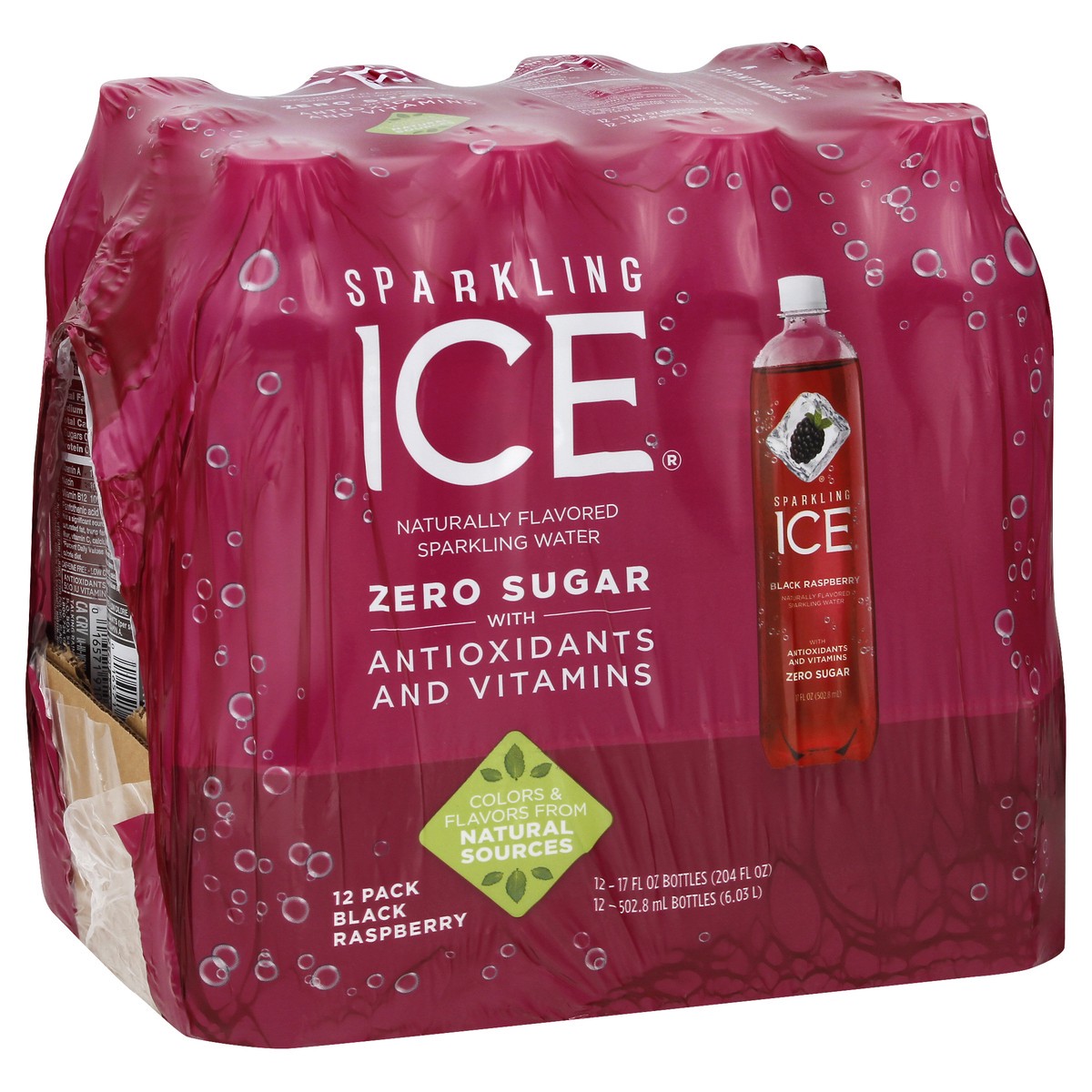 slide 3 of 10, Sparkling ICE 12 Pack Zero Sugar Black Raspberry Sparkling Water 12 ea, 12 ct