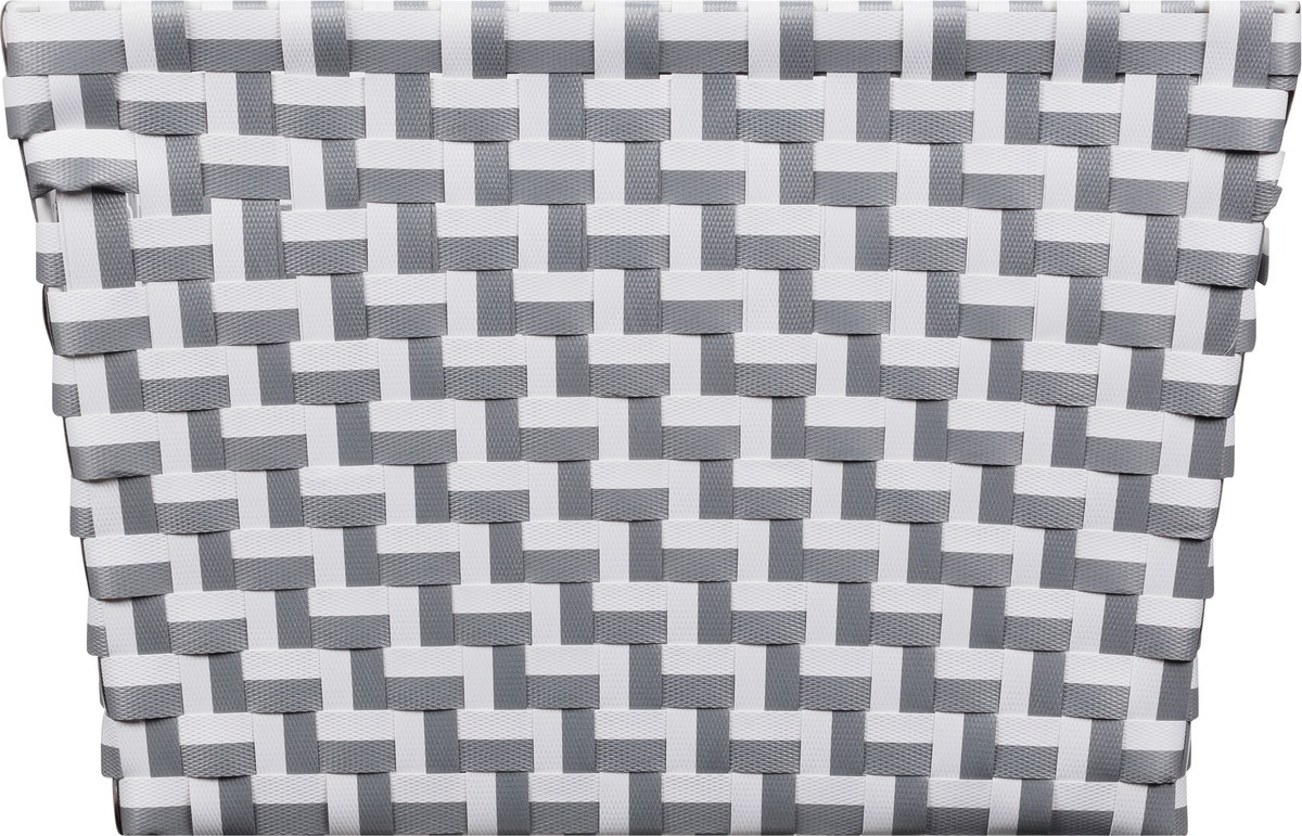 slide 4 of 12, Whitmor Small Resin Strap Tote - Gray & White Chevron, 1 ct