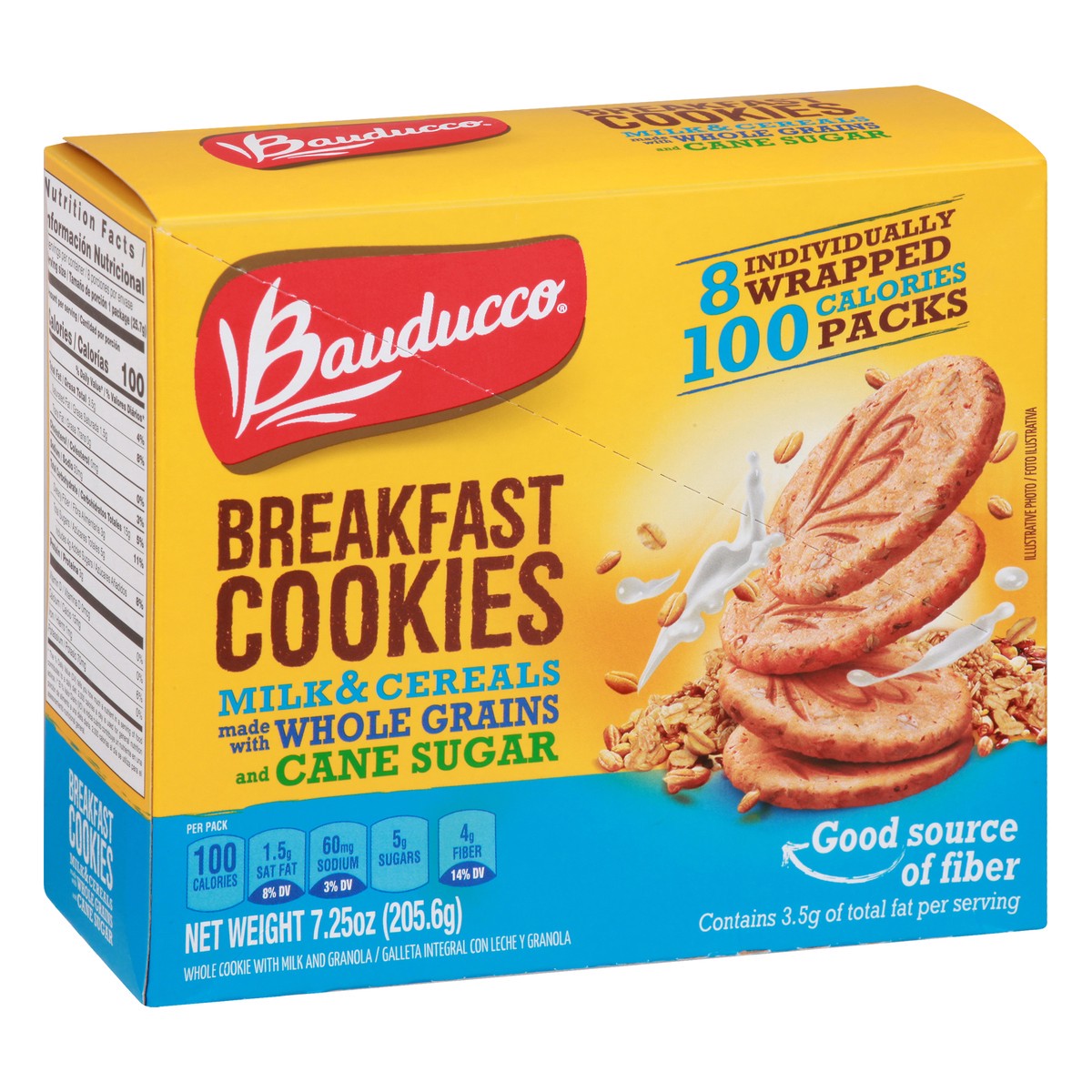 slide 9 of 9, Bauducco Milk & Cereal Breakfast Cookies, 6 oz