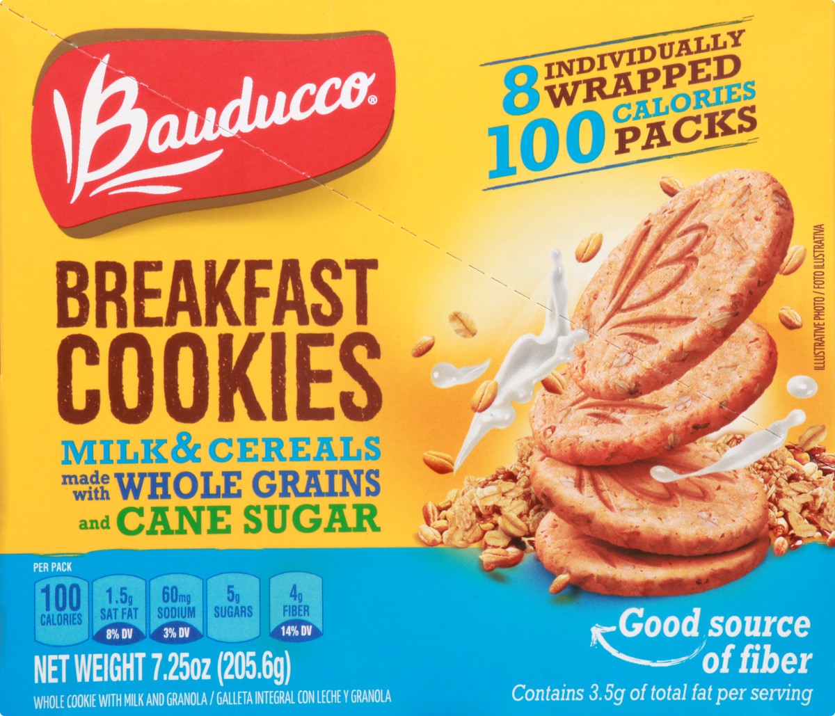 slide 5 of 9, Bauducco Milk & Cereal Breakfast Cookies, 6 oz