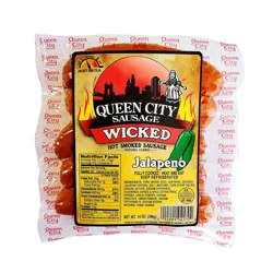 Queen City Sausage Wicked Jalapeno Sausage.