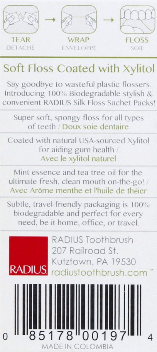 slide 5 of 9, Radius Mint Floss Sachet Vegan, 20 ct
