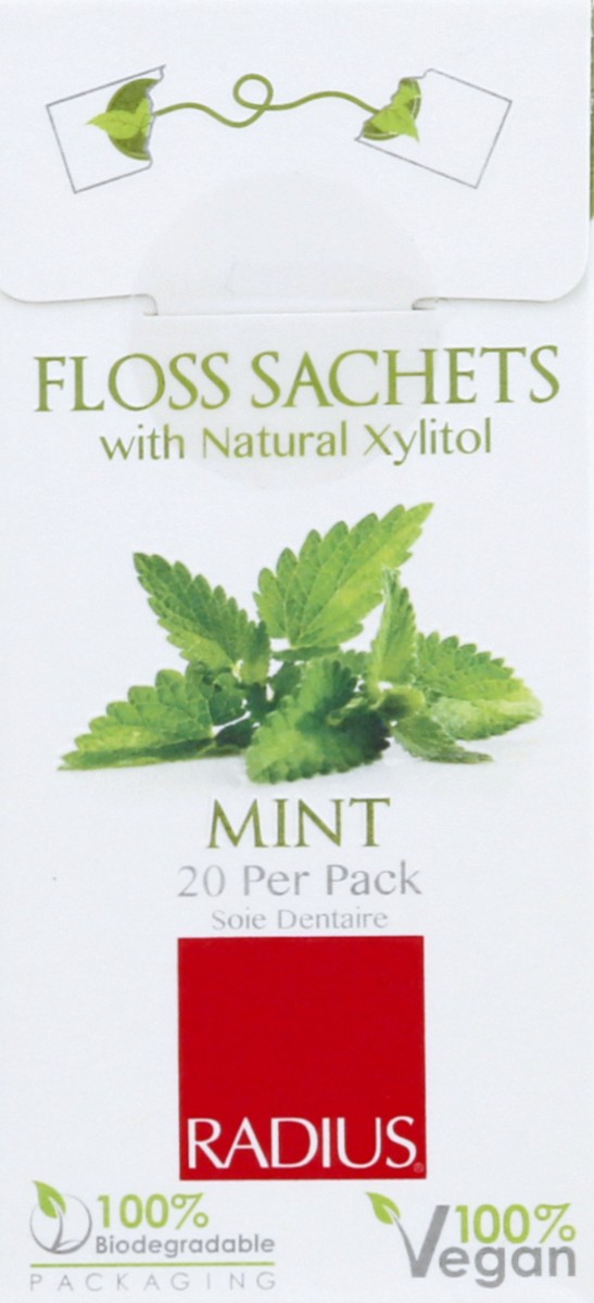 slide 1 of 9, Radius Mint Floss Sachet Vegan, 20 ct