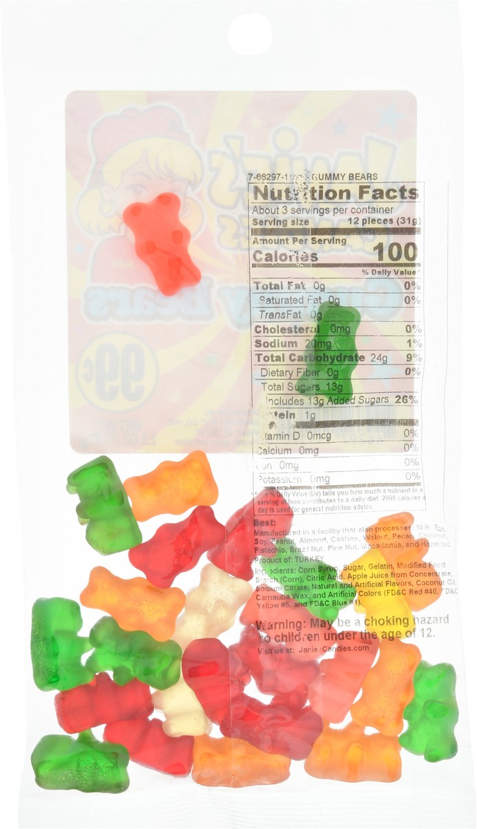 slide 3 of 9, Janie's Candies Gummy Bears 2.5 oz, 2.5 oz