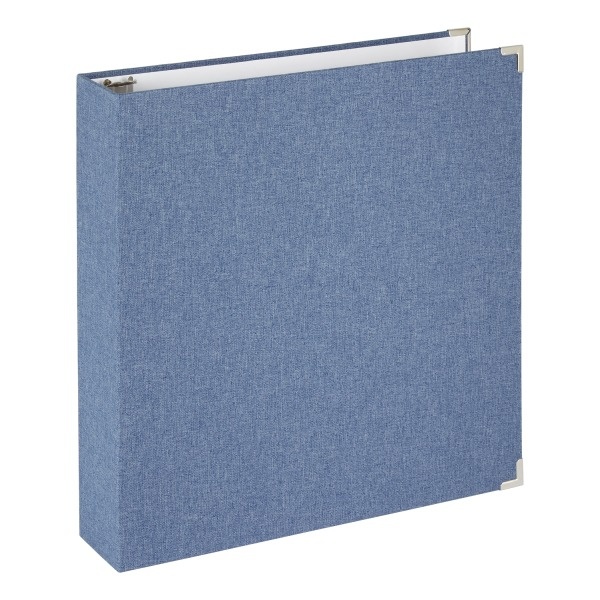 slide 1 of 1, Office Depot Fabric Binder, 1-1/2'' Rings, Blue, 1 ct