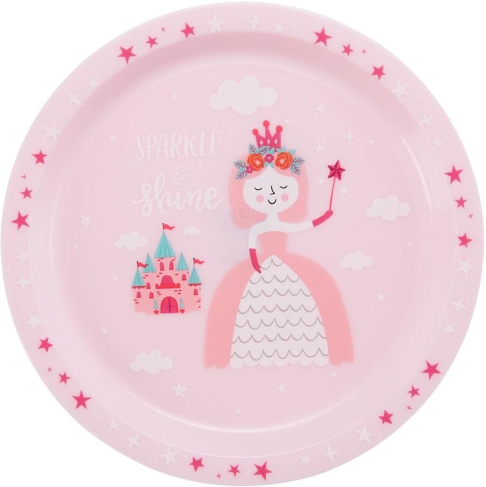 slide 1 of 1, TarHong Princess Rimmed Plate - Pink, 8 in