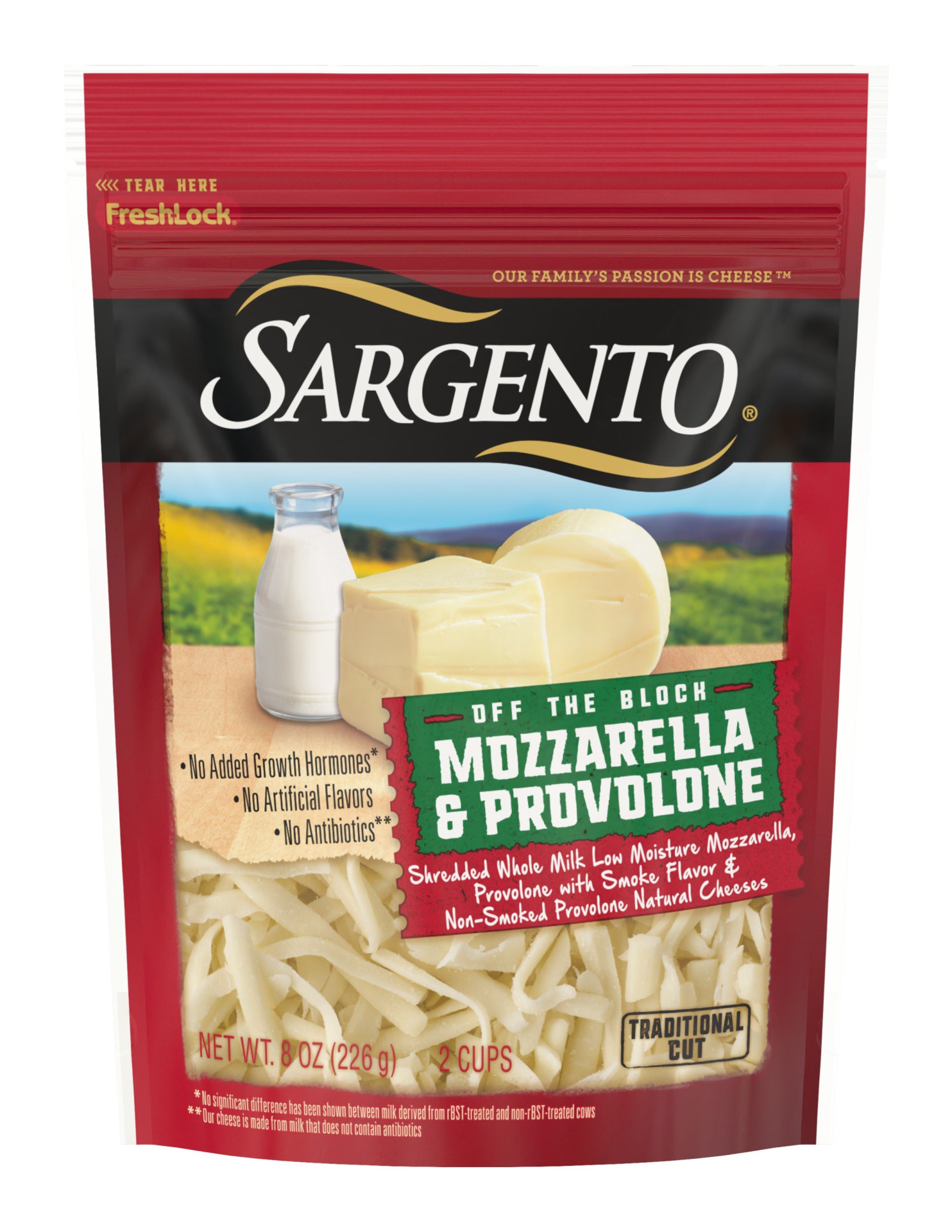 slide 1 of 1, Sargento Shredded Mozzarella & Provolone Natural Cheeses, 8 oz., 8 oz