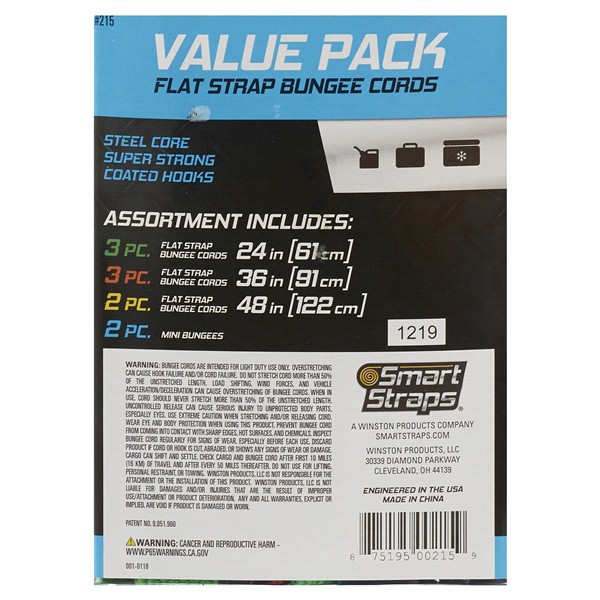 slide 3 of 5, Smartstraps Flat Strap Value Pack Assortment, 10 ct