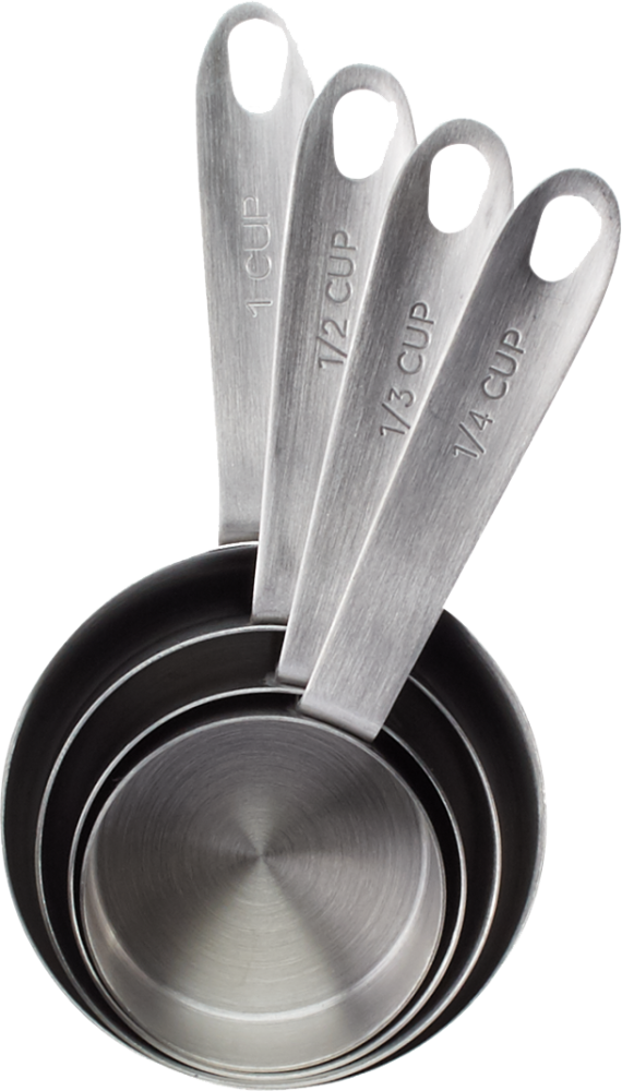 slide 1 of 1, Dash of That Stainless Steel Measuring Cup Set - Silver, 4 ct
