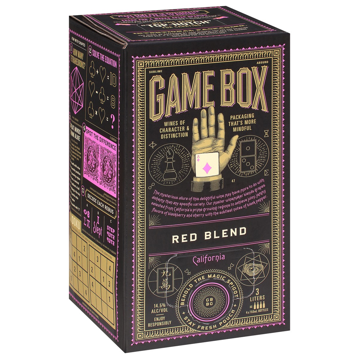 slide 5 of 9, Game Box California Red Blend 3 l, 1 ct
