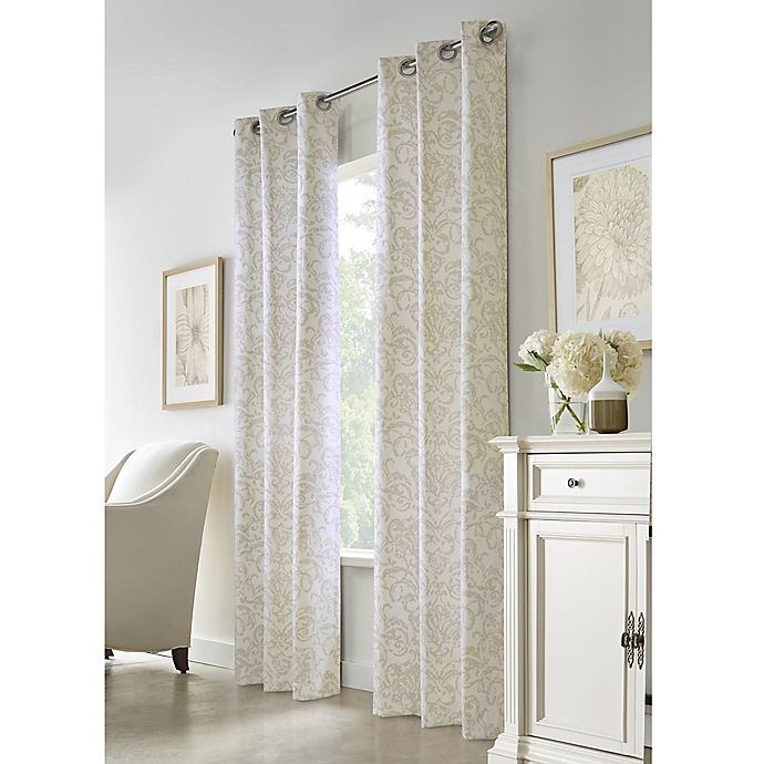 slide 1 of 1, Commonwealth Home Fashions Conrad Grommet Window Curtain Panel - Beige, 95 in