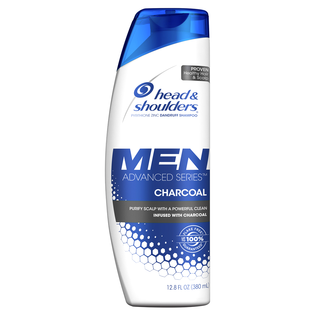 slide 1 of 1, Head & Shoulders Men Advanced Charcoal Shampoo to Deep Clean & Detox, 12.8 fl oz