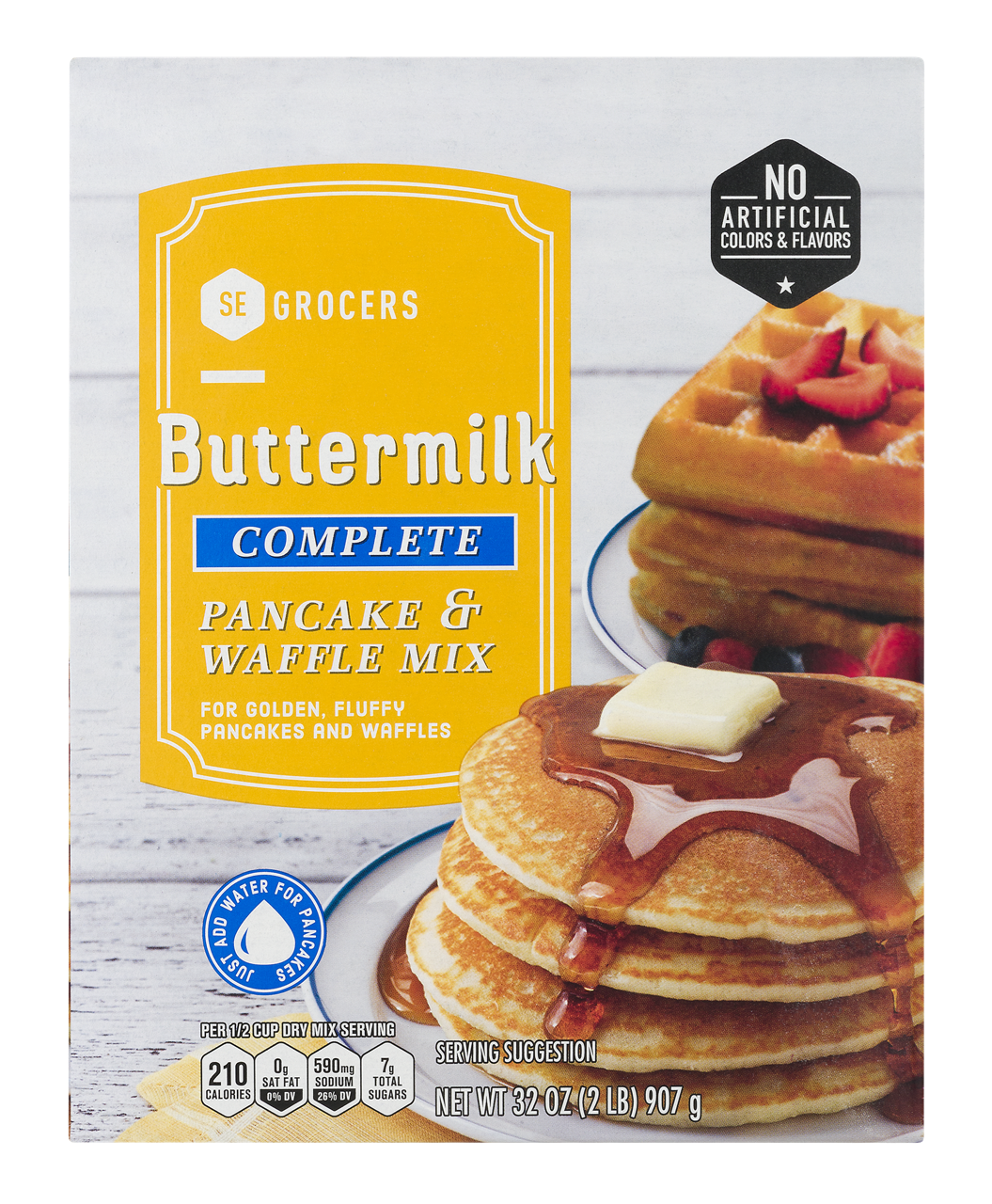 slide 1 of 1, SE Grocers Btrmlk Pnck & Waffle, 32 oz