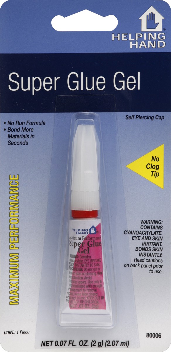 slide 2 of 2, Helping Hand Super Glue Gel Maximum Performance, 0.7 oz