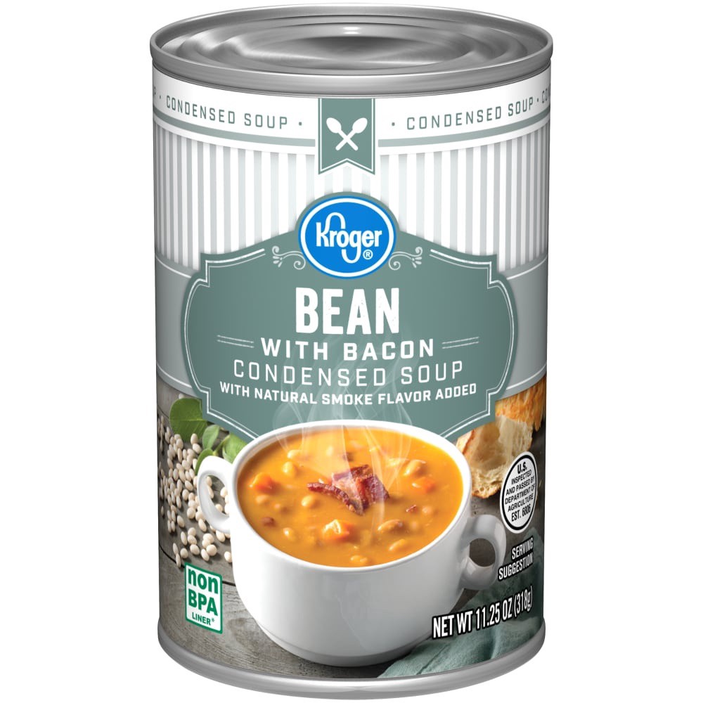 slide 2 of 3, Kroger Bean With Bacon Condensed Soup, 11.25 oz