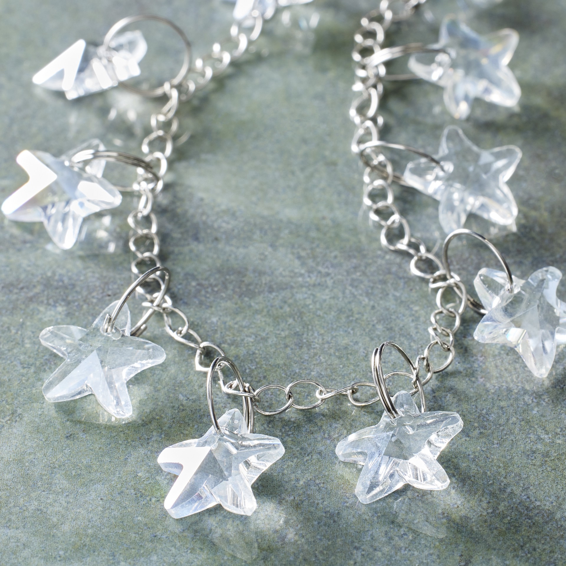 slide 3 of 3, Crystal Glass Starfish Bead Chain, 14mm By Bead Landing, 14mm