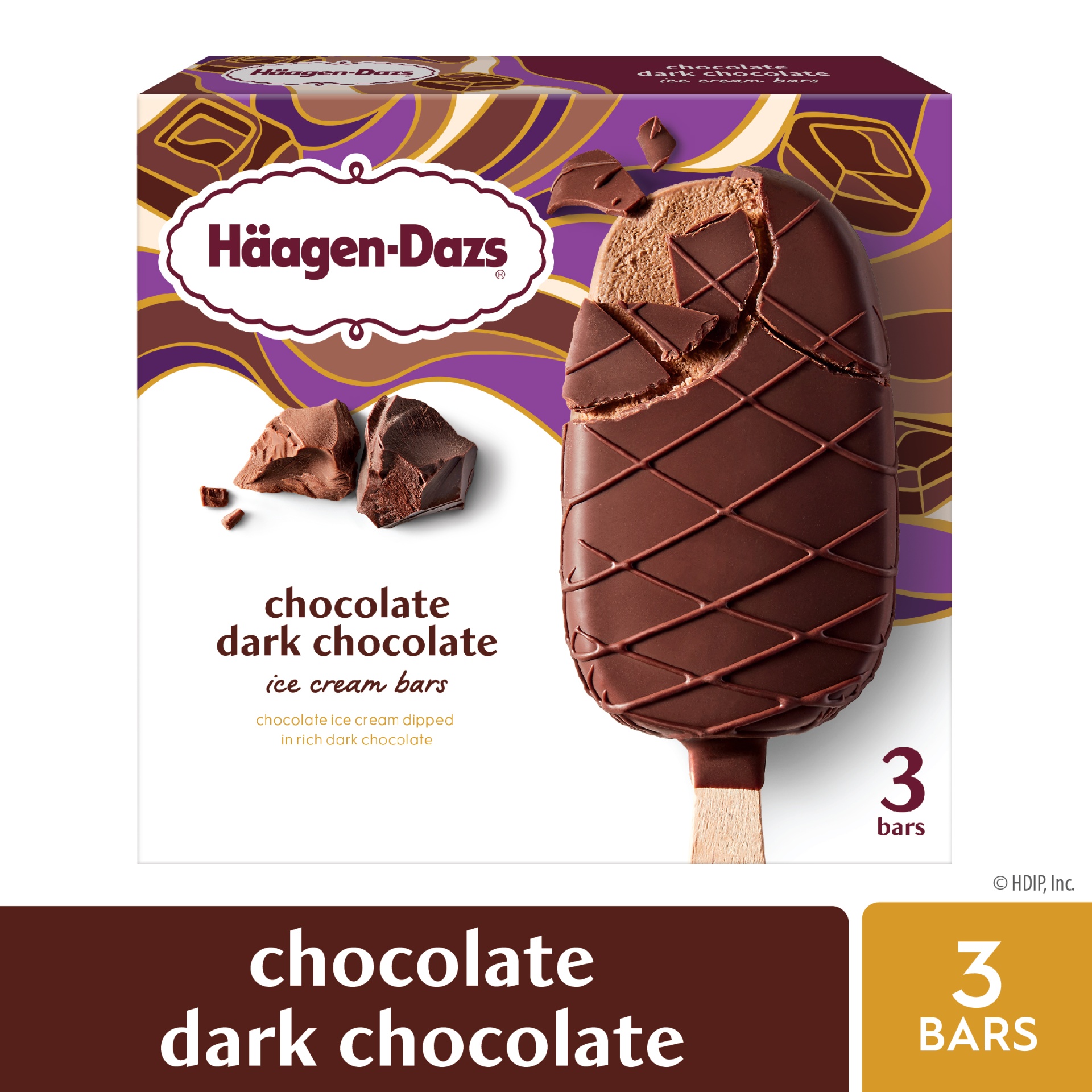 slide 1 of 7, Häagen-Dazs Chocolate Dark Chocolate Ice Cream Bars, 3 ct