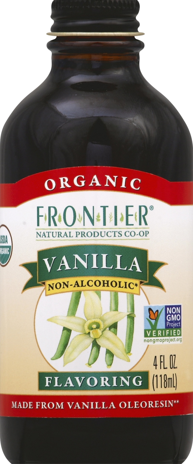 slide 1 of 1, Frontier Herb Organic Alcohol Free Vanilla Flavor, 4 oz