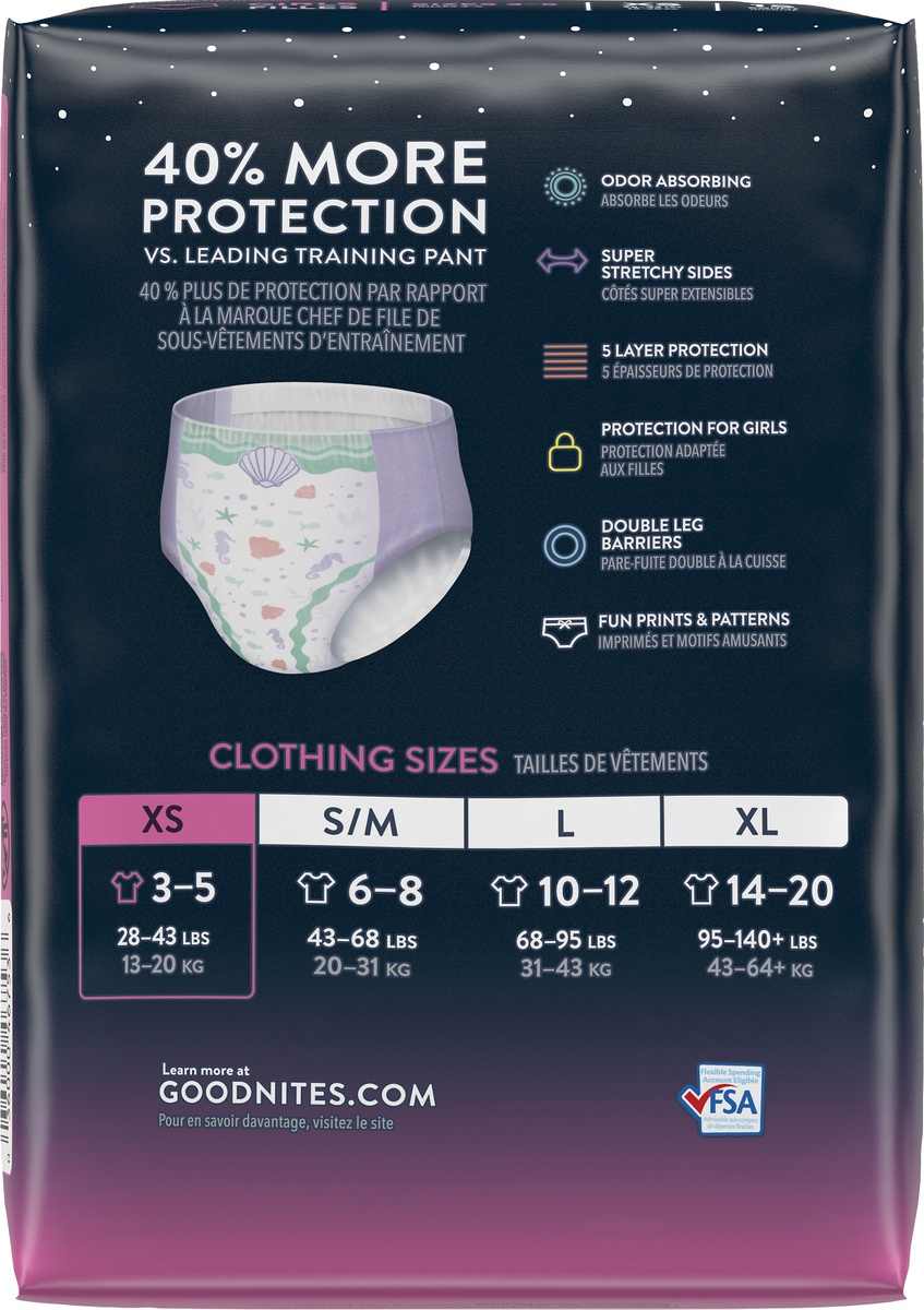 Goodnites Bedtime Bedwetting Underwear For Girls Xs 15 Ct Shipt 5716