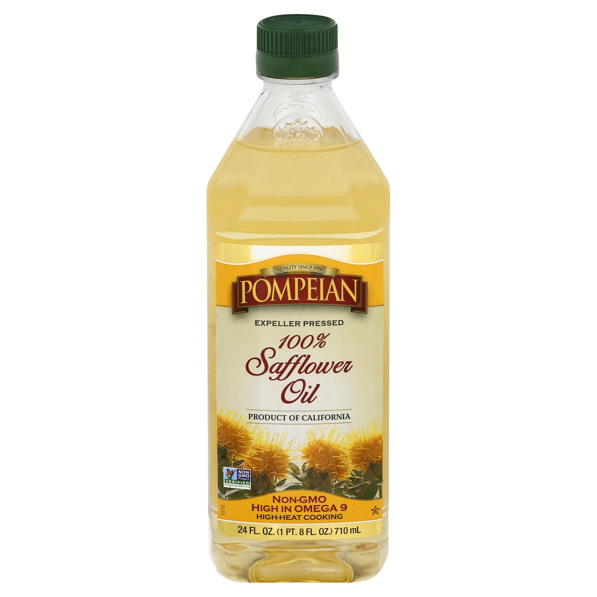 slide 1 of 7, Pompeian 100% Safflower Oil 24 oz, 24 fl oz