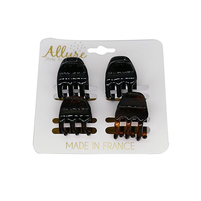 slide 1 of 1, Allure Mini Shiny Jaw Clips, 4 ct