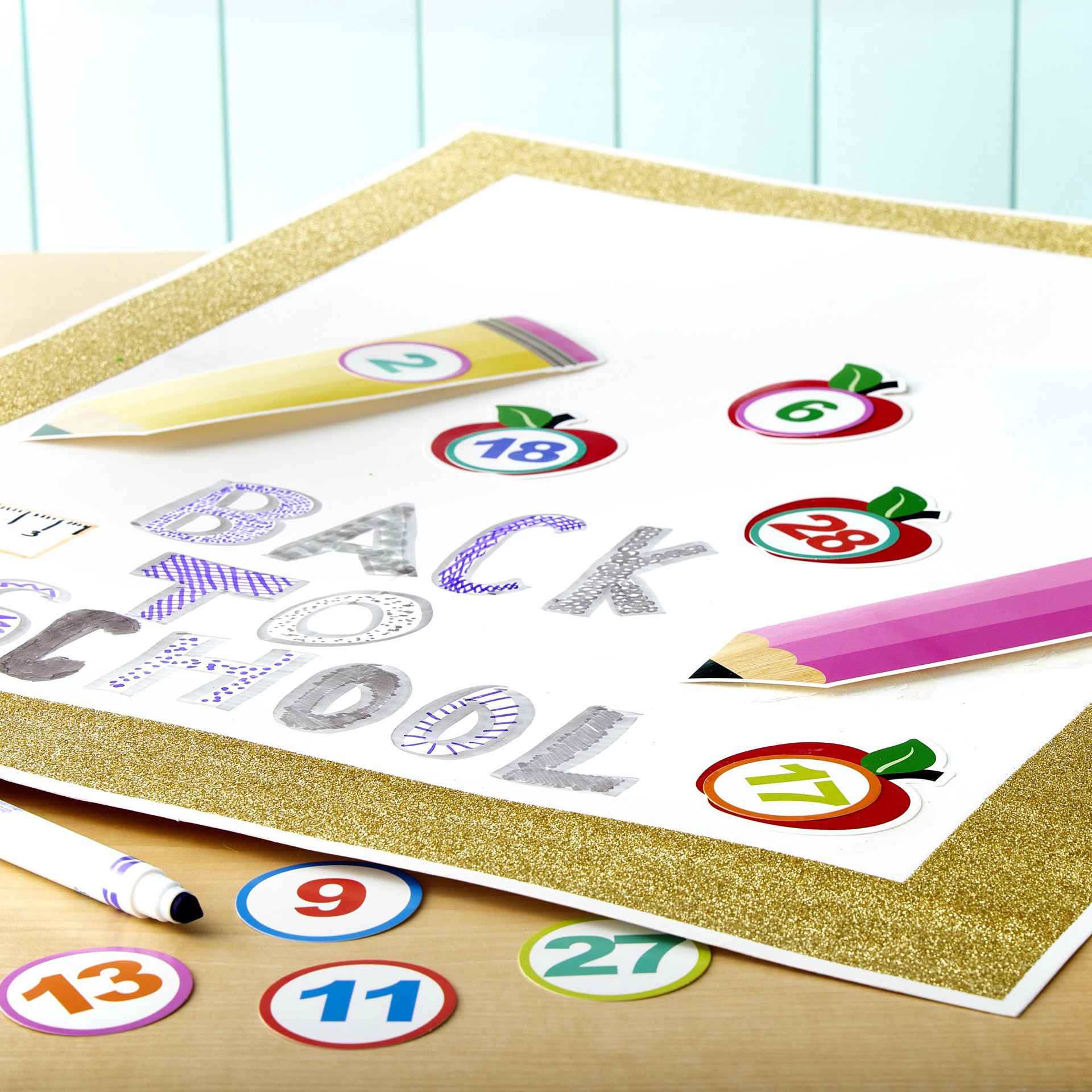 slide 3 of 3, Royal Brites Gold Glitter Glam Poster Board, 22 in x 28 in