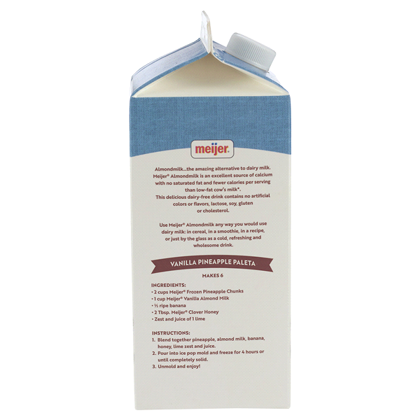 slide 4 of 9, Meijer Vanilla Almond Milk, 64 fl oz