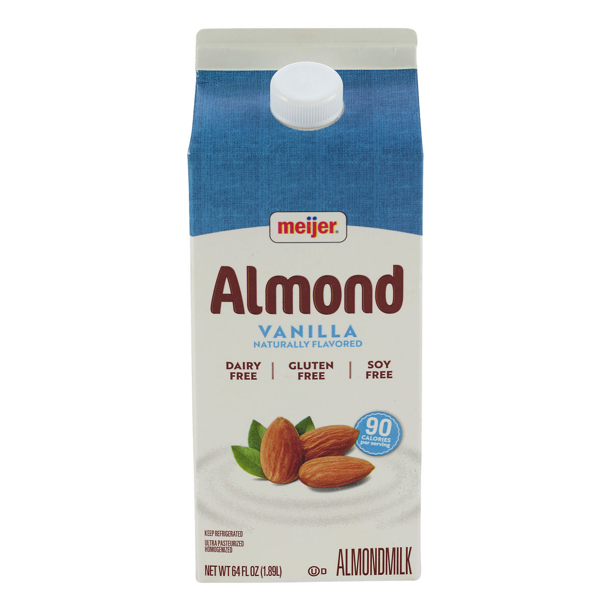 slide 1 of 9, Meijer Vanilla Almond Milk, 64 fl oz