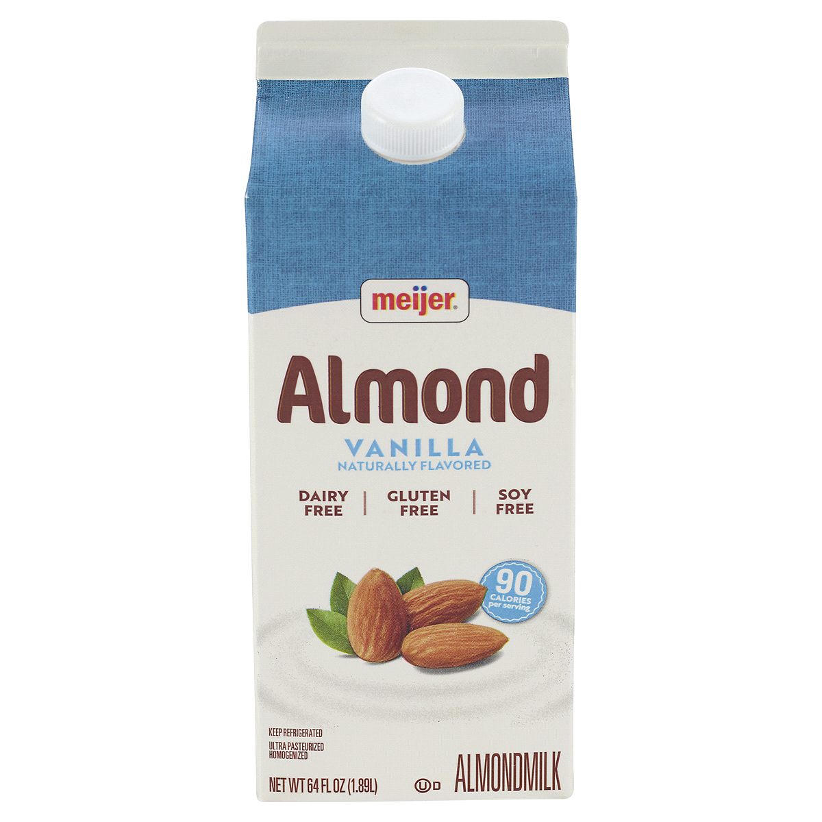 slide 1 of 1, Meijer Vanilla Almond Milk, 64 fl oz