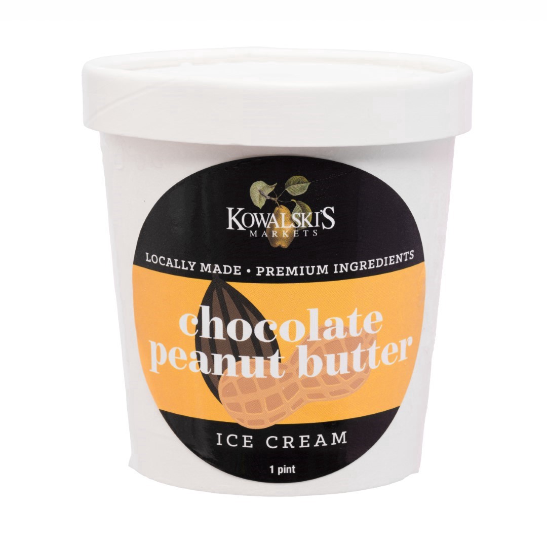 slide 1 of 1, KOWALSKIS Kwl Peanut Butter Choc Ice Cream, 