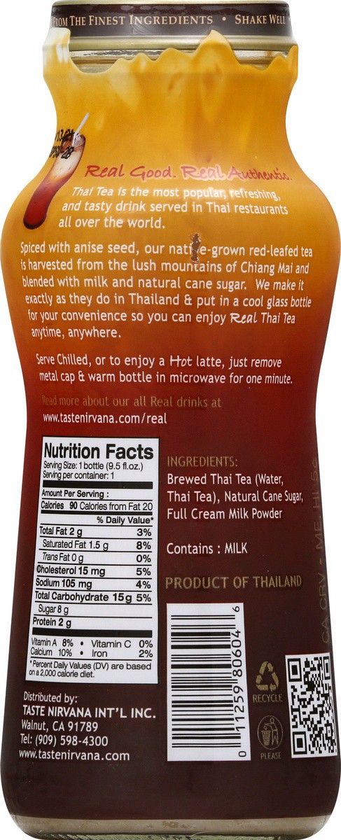 slide 4 of 9, Taste Nirvana Real Thai Tea Latte, 9.5 oz
