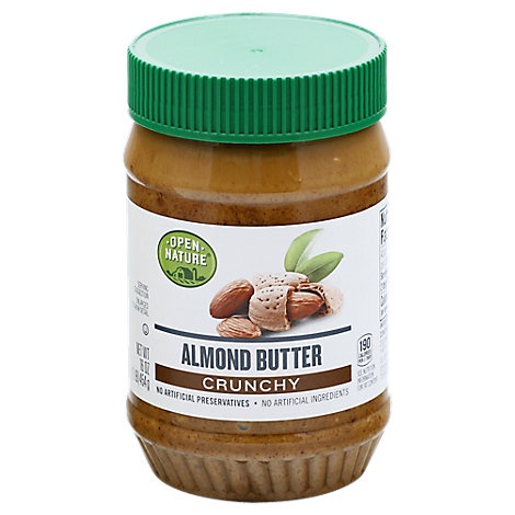 slide 1 of 1, Open Nature Almond Butter Crunchy, 16 oz